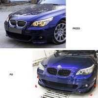 фото thumb №11, Спліттер накладка бампера чорний блиск m набір для  bmw e60 e61 2003-2010