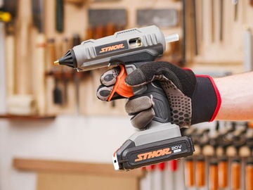 PISTOLET AKUMULATOROWY DO KLEJU NA GORĄCO 11MM KORPUS SYSTEM 20V STHOR