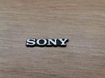 Наклейка-эмблема SONY 30 x 5 мм с логотипом СЕРЕБРЯНАЯ