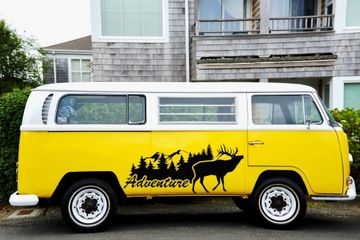 Наклейка CAMPER прицеп автомобиля ЛЕСНОЙ олень 100х41 см