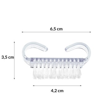 50x Szczoteczka do paznokci manicure pyłu z rączką