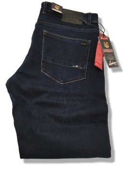 SPODNIE MĘSKIE JEANS CIEMNY GRANAT BM4012 PAS: W40 104-108 CM