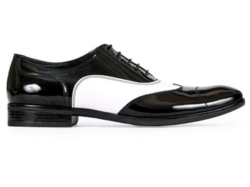 Czarne lakierki męskie Buty ślubne T25 MODINI r.41