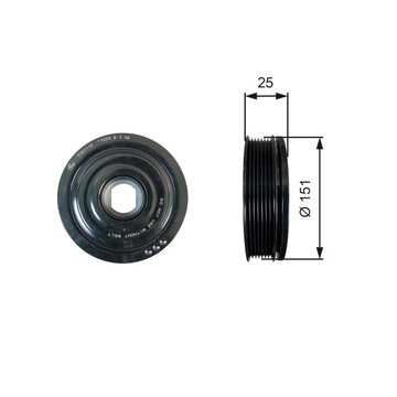 фото thumb №1, Колесо пасове вала колінчастого mercedes c t-model s205 c w205 vito mixto подвійний