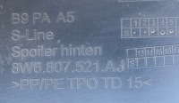 Купить Audi a5 f5 рестайлинг  купе s-line спойлер бампера задний  8w6807521aj, фото thumb