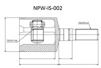 фото thumb №1, Npw-is-002 nty шарнир внутренний isuzu trooper, honda passport, opel monte
