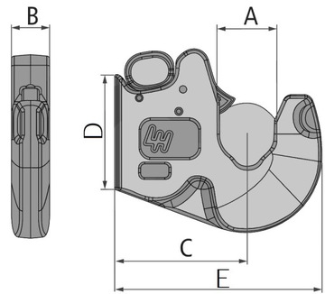 ПРОЧНЫЙ КРЮК С ПРИВАРОЧНЫМ КОНЦЕМ CAT 3 С ШАРИКОМ 64x28