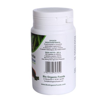 БИО хлорелла и БИО спирулина BIO Organic Foods таблетки 280 г
