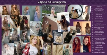 Doczepiane włosy clip in platynowy blond 55 cm