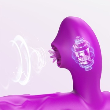 Silikonowy Wibrator Tongue USB 10 Funkcji Wibracji