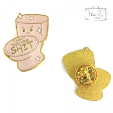 PRZYPINKA TOALETA KIBELEK RÓŻOWA BUTON METAL PIN