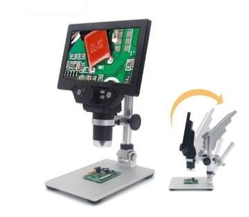 USB цифровой микроскоп для науки ЖК-экран HD 1080P 12MP 8x светодиодный зум 1200x