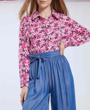 W839 СИНИЕ ШИРОКИЕ ЖЕНСКИЕ БРЮКИ СВОБОДНЫЕ Шведские 40 42 L/XL