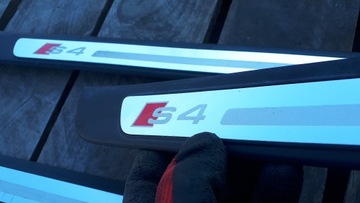 фото thumb №6, S4 b8 рестайлінг планки порогові sline накладки na пороги