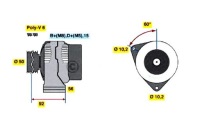 Купить Bosch генератор mercedes s 280 220.063. 220.163, фото thumb