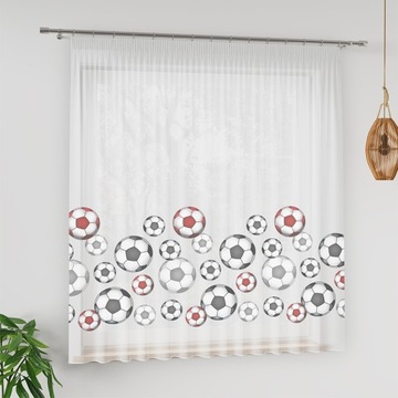 Firany Woalowe Firana Dla Chłopca Piłka Futbol Z Wszytą Taśmą sz. 150x120