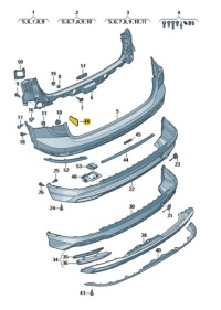 Купить Шумоизоляция бампера задний  левая audi q3 aso оригинал, фото thumb