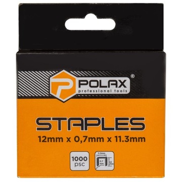 Скобы обивочные POLAX ТИП 53 (530/А) 12х0,7х11,3ММ 1000ШТ/УПАКОВКА