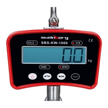 Подвесные крюковые весы с дистанционным управлением на 1 тонну, 1T LCD, красный