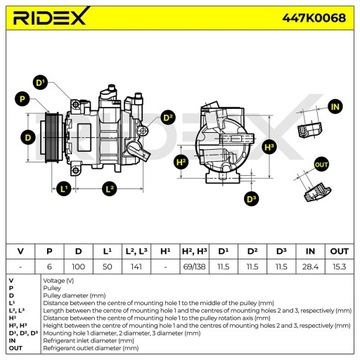фото thumb №8, Ridex 447k0068 компрессор кондиционера 6seu14c pag 46 r134a do audi q5 8rb