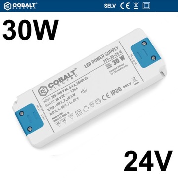 БЛОК ПИТАНИЯ ДЛЯ СВЕТОДИОДНЫХ ЛЕНТ ULTRA SLIM IP20 PFV 30Вт 24В