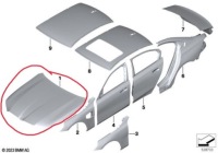 Новая капот крышка крышка багажника двигателя bmw 5 g60 g61 2023- алюминий мастика Недорого, фото thumb