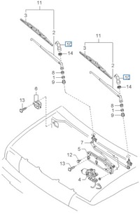 фото thumb №7, Захист підлокітник двірники kia pride kk15676641