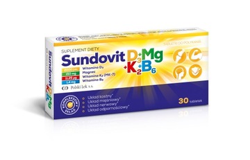 Биологически активная добавка Polish Medicine SUNDOVIT D3 Mg K2 B6 Витамины 30 шт.