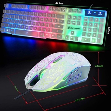 UrChoiceLtd Meyying T6 KEYBOARD проводной коврик для мыши RGB LED белый