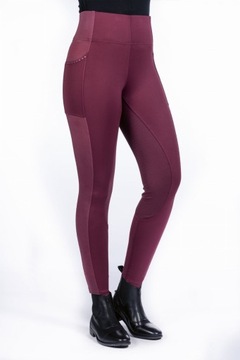 Леггинсы для верховой езды HKM, MESH 40/42 бордовые АКЦИЯ