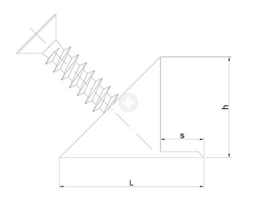 STABILIZATOR ŚCIANY TYLNEJ BEZBARWNY Z WKRĘTEM 3,5x16 OCYNK WSPORNIK 50 SZT