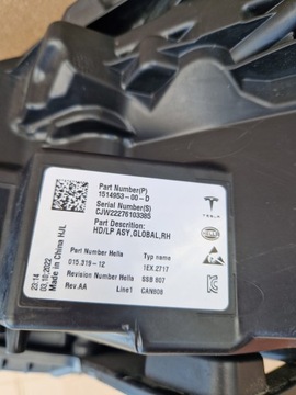 фото thumb №9, Tesla модель 3 y рестайлинг 20- лампа перед правая полный led eu 151495300d