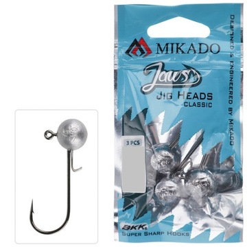 Główka jigowa Mikado Jaws Classic Jig 6 3g 3szt. Rozmiar: 6