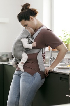 BABYBJORN MINI 3D Jersey - nosidełko Jasny szary