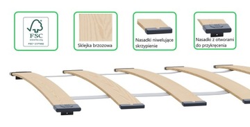 Łóżko młodzieżowe MARCEL 90x200 stelaż materac
