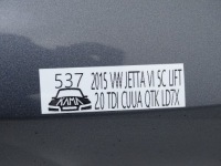 Комплект  бампер перед передній vw jetta vi 5c a6 рестайлінг  2014-2018r szary ld7x Київ, фото thumb