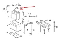 Lexus ls xf40 суппорт положительный аккумулятор 9098205062 90982-05062 оригинальный с Разборки, фото thumb
