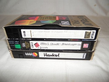 Кассеты VHS S-VHS Fuji Super VHS Pro SE-180 BASF E-180 Scotch E 120 Chrome