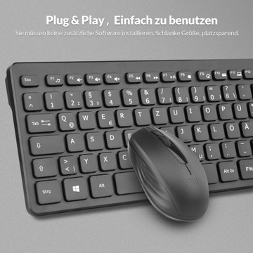 Комплект клавиатуры и мыши Rii Wireless с батарейками