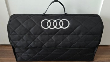 Torba do bagażnika auta Organizer Kuferek rzepy AUDI ZNACZEK PIERŚCIENIE