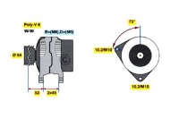 Купити Bosch генератор citroen berlingo/ peugeot 206/ 30, фото thumb