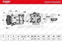 фото thumb №8, Компрессор кондиционера stark skkm-0340259 sd6v12 do mini paceman r61