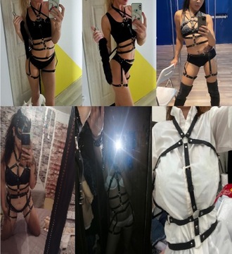 KOMPLET BIELIZNY 6ELEMENTÓW SEXY BIELIZNA STRÓJ XL