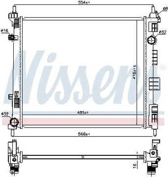 фото thumb №14, Nissens радіаторів двигуна води nissan nv200 nv200 evalia 1.5d 02.10-