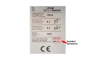 Sprężyna L703 / L22 / L23 brama garażowa segmentowa LPU Hormann Zamiennik