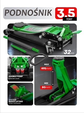 НИЗКОПРОФИЛЬНЫЙ ПОДЪЕМНИК 80-495 мм Frog JACK 3,5T