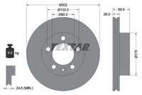 фото thumb №3, Textar диски тормозные колодки mont. interstar nv400 movano b master iii 302x28 перед