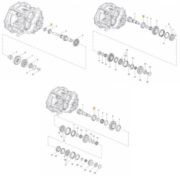 Полный комплект подшипников М20 М32 25мм FIAT OPEL