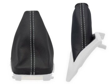 Volvo S60 2000-2004 Mieszko Set Black Leather White Threads