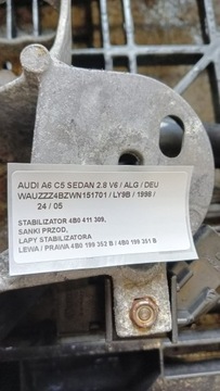 фото thumb №12, Подрамник перед траверса стабилизатор 4b0411309 4b0199352b 4b0199351b audi a6 c5